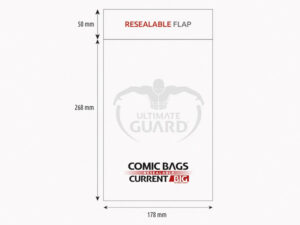 Comic book bag current resealable big dimensions