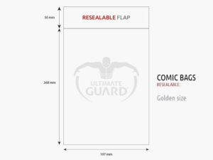 Comic book bag golden resealable dimensions