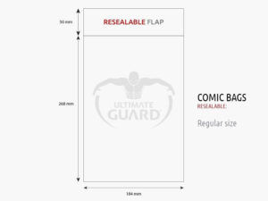Comic book bag regular resealable dimensions