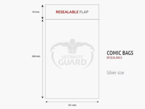 Comic book bag silver resealable dimensions