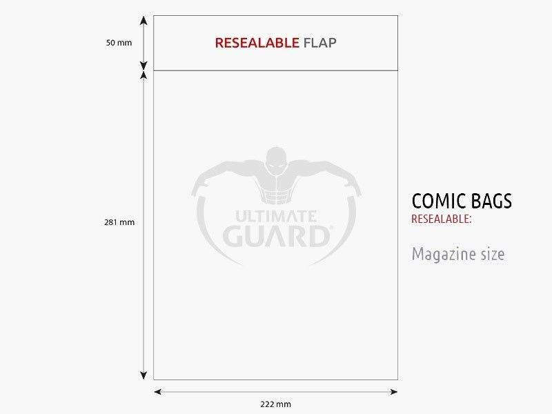 Ultimate Guard Comic Bags Resealable Magazine Size - Image 3