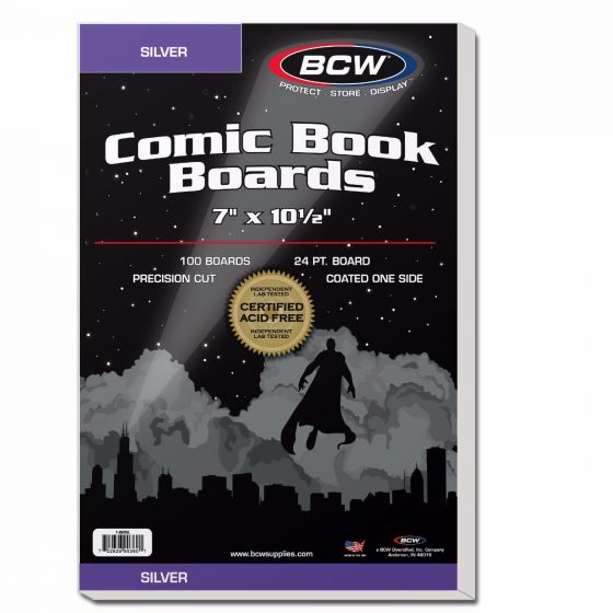 BCW silver comic book boards