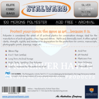 Stalward Elite Polyester Comic Bags – Silver 10
