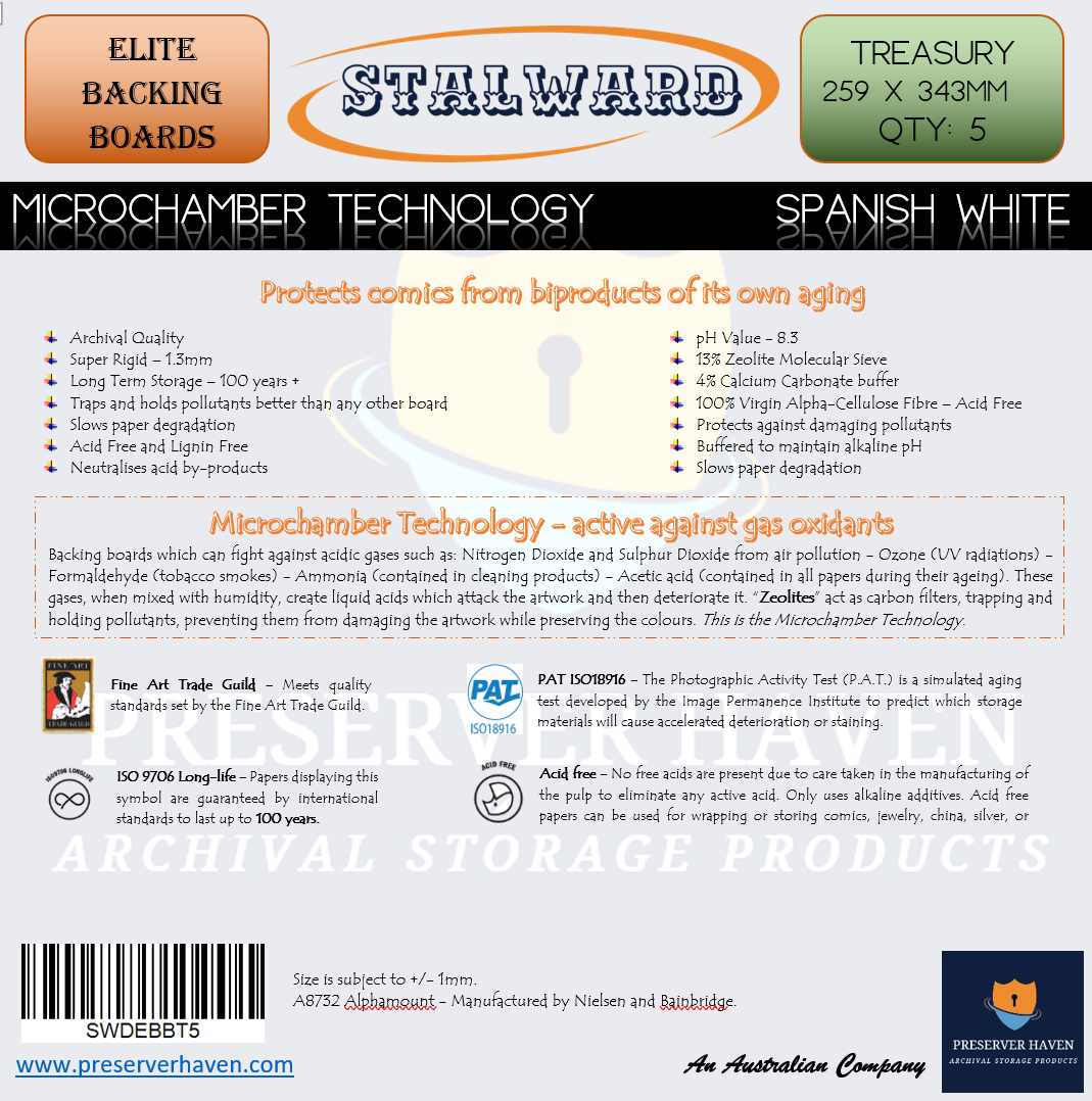 Stalward Elite Comic Backing Boards – Treasury