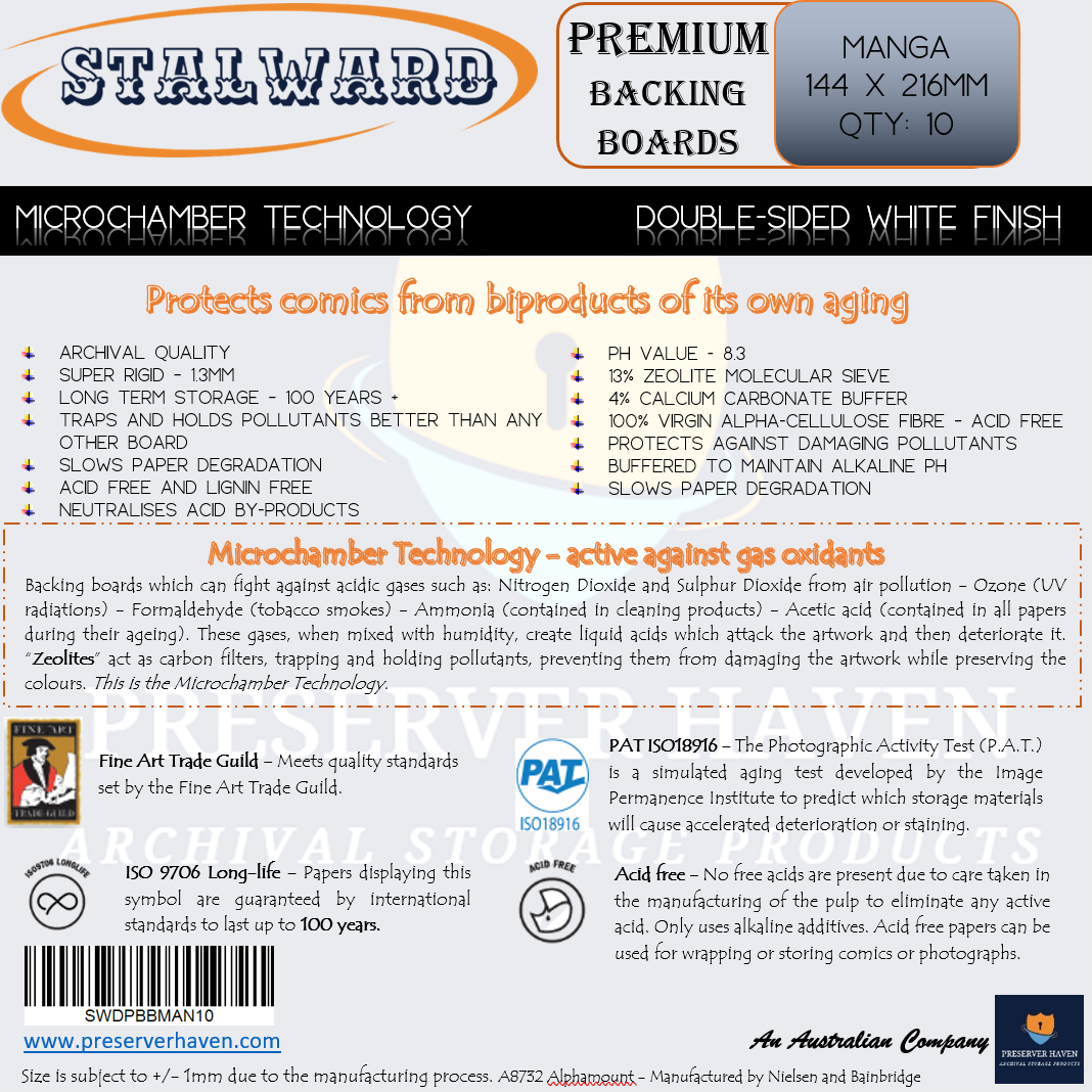 Stalward Premium Comic Backing Boards – Manga