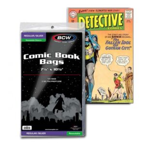 Silver size comic bag