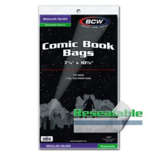 Silver size comic bag