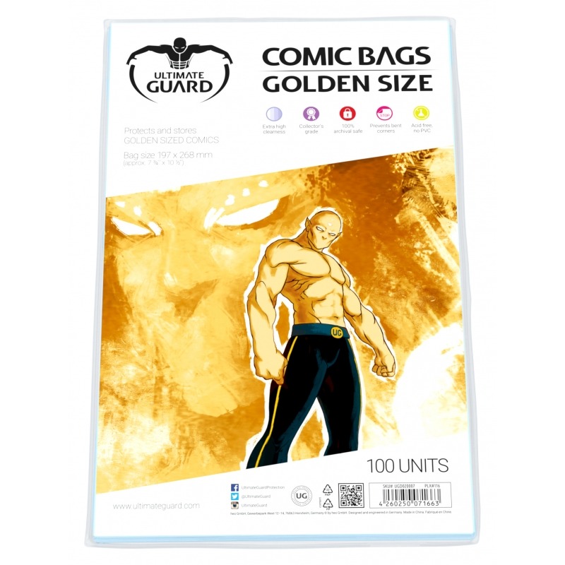 Golden Age Comic Book Bags Collector Bundle - 300-pack of Acid-Free  Archival Protective Storage Sleeves for Cataloguing Vintage Comics - Fits  Books Up