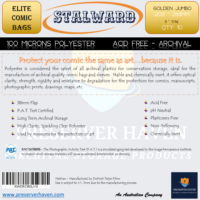 Stalward Elite Polyester Comic Bags – Golden Jumbo 10