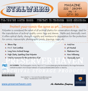 Premium Polyester Comic Bag Magazine Pack 50
