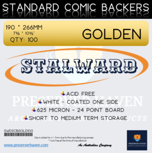 Stalward Standard Comic Book Backing Boards Golden