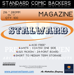 Stalward Standard Comic Book Backing Boards Magazine