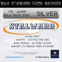 Stalward Comic Book Backing Boards Bulk 1000 Silver