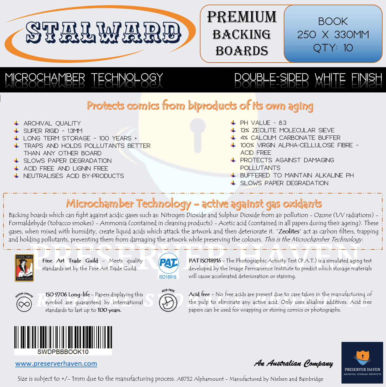 Stalward Premium Comic Backing Boards – Book 10