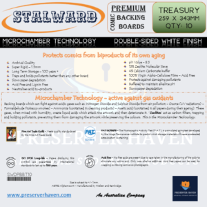 Stalward premium comic backing board - Treasury size . Pack of 10.