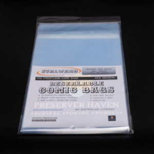 Stalward polypropylene graded size resealable standard comic bags