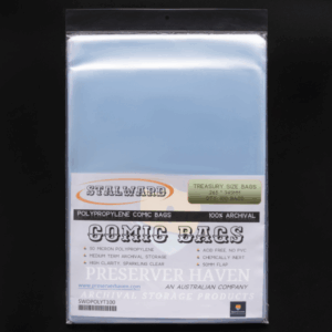 Stalward polypropylene treasury size standard comic bags