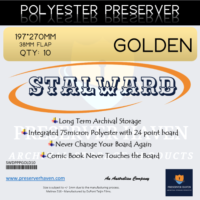 Stalward Premium Polyester Preserver Golden. Pack of 10.