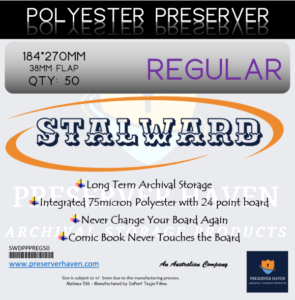 Stalward Premium Polyester Preserver Regular. Pack of 50.