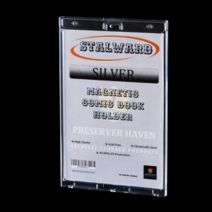 Stalward magnetic comic book holder silver